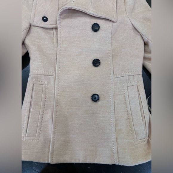 H&M Light Pink Blush Double Breasted Jacket Coat Trench Size 6 - Picture 3 of 11